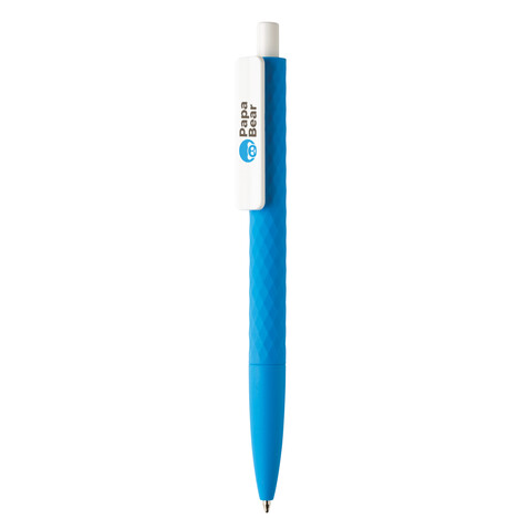 X3-Stift mit Smooth-Touch blau, weiß bedrucken, Art.-Nr. P610.965 X3-Stift mit Smooth-Touch blau, weiß bedrucken, Art.-Nr. P610.965