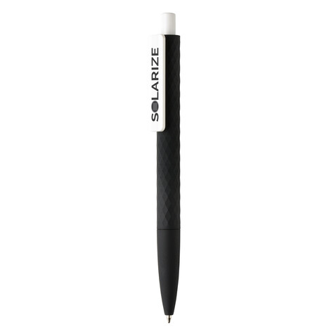 X3-Stift mit Smooth-Touch schwarz, weiß bedrucken, Art.-Nr. P610.961 X3-Stift mit Smooth-Touch schwarz, weiß bedrucken, Art.-Nr. P610.961