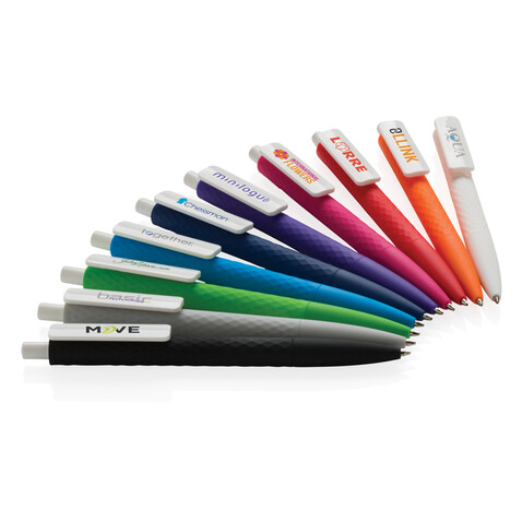 X3-Stift mit Smooth-Touch rosa, weiß bedrucken, Art.-Nr. P610.960