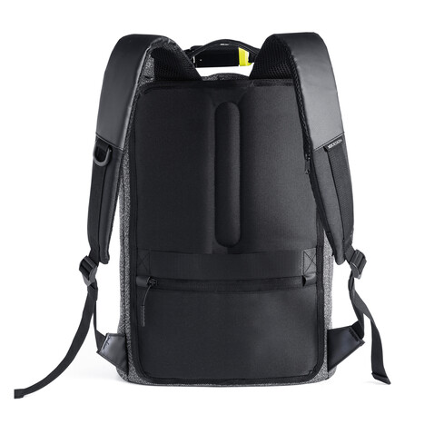 Urban schnitthemmender Anti-Diebstahl-Rucksack grau, schwarz bedrucken, Art.-Nr. P705.642 Urban schnitthemmender Anti-Diebstahl-Rucksack grau, schwarz bedrucken, Art.-Nr. P705.642