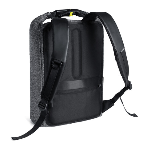 Urban schnitthemmender Anti-Diebstahl-Rucksack grau, schwarz bedrucken, Art.-Nr. P705.642 Urban schnitthemmender Anti-Diebstahl-Rucksack grau, schwarz bedrucken, Art.-Nr. P705.642