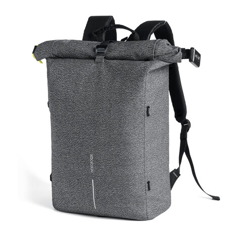 Urban schnitthemmender Anti-Diebstahl-Rucksack grau, schwarz bedrucken, Art.-Nr. P705.642 Urban schnitthemmender Anti-Diebstahl-Rucksack grau, schwarz bedrucken, Art.-Nr. P705.642