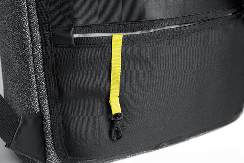 Urban schnitthemmender Anti-Diebstahl-Rucksack grau, schwarz bedrucken, Art.-Nr. P705.642 Urban schnitthemmender Anti-Diebstahl-Rucksack grau, schwarz bedrucken, Art.-Nr. P705.642