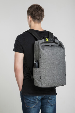 Urban schnitthemmender Anti-Diebstahl-Rucksack grau, schwarz bedrucken, Art.-Nr. P705.642 Urban schnitthemmender Anti-Diebstahl-Rucksack grau, schwarz bedrucken, Art.-Nr. P705.642