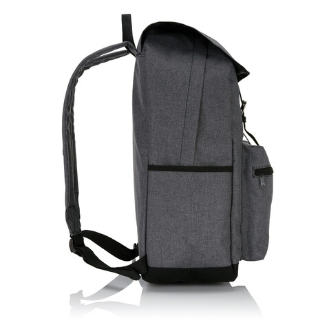 Laptop Rucksack mit magnetischen Schnallenverschlüssen grau bedrucken, Art.-Nr. P706.142 Laptop Rucksack mit magnetischen Schnallenverschlüssen grau bedrucken, Art.-Nr. P706.142