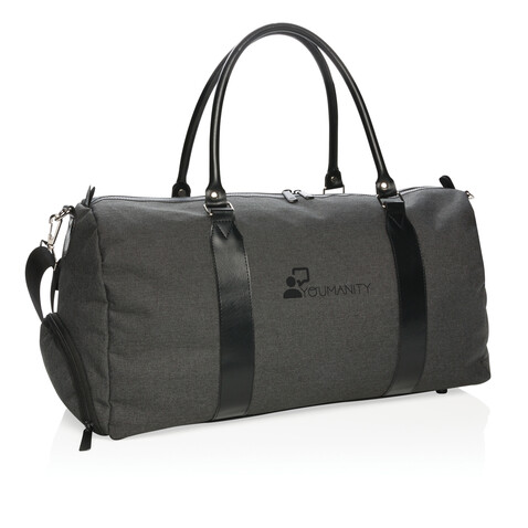 Wochenendtasche mit USB A-Ausgang schwarz bedrucken, Art.-Nr. P707.051 Wochenendtasche mit USB A-Ausgang schwarz bedrucken, Art.-Nr. P707.051