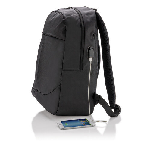 Power USB Laptop-Rucksack schwarz bedrucken, Art.-Nr. P732.061 Power USB Laptop-Rucksack schwarz bedrucken, Art.-Nr. P732.061