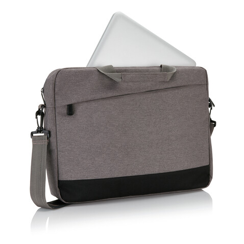 Trend 15” Laptoptasche grau, schwarz bedrucken, Art.-Nr. P732.342 Trend 15” Laptoptasche grau, schwarz bedrucken, Art.-Nr. P732.342