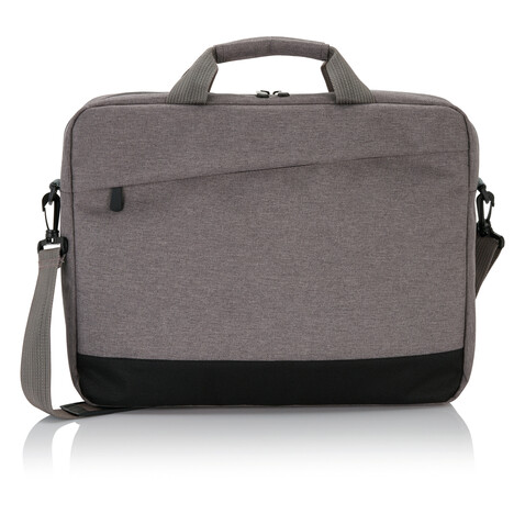 Trend 15” Laptoptasche grau, schwarz bedrucken, Art.-Nr. P732.342 Trend 15” Laptoptasche grau, schwarz bedrucken, Art.-Nr. P732.342