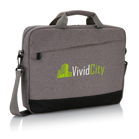 Trend 15” Laptoptasche grau, schwarz bedrucken, Art.-Nr. P732.342 Trend 15” Laptoptasche grau, schwarz bedrucken, Art.-Nr. P732.342