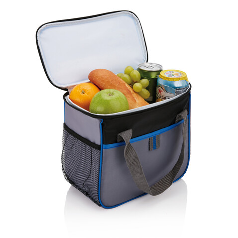 Basic Kühltasche blau, grau bedrucken, Art.-Nr. P733.030