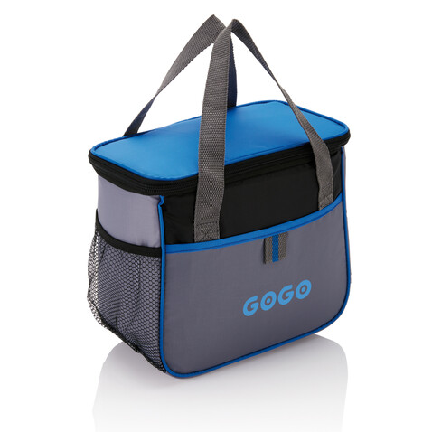 Basic Kühltasche blau, grau bedrucken, Art.-Nr. P733.030