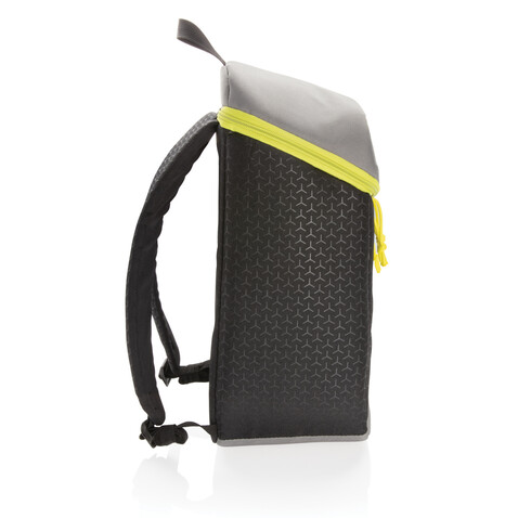 Kühlrucksack 10L schwarz, limone bedrucken, Art.-Nr. P733.071