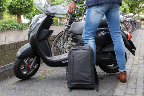 Fashion schwarzer 15.6" Laptop-Rucksack, PVC-frei schwarz bedrucken, Art.-Nr. P760.131