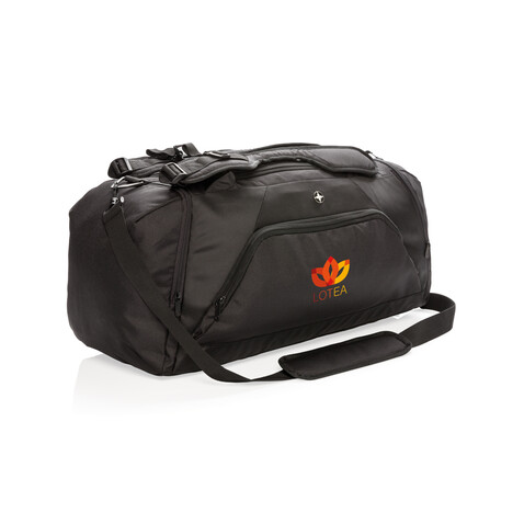 Swiss Peak RFID Wochenend- & Rucksacktasche schwarz bedrucken, Art.-Nr. P762.261 Swiss Peak RFID Wochenend- & Rucksacktasche schwarz bedrucken, Art.-Nr. P762.261