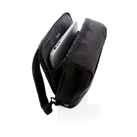 Swiss Peak 15" Anti-Diebstahl RFID & USB Rucksack schwarz bedrucken, Art.-Nr. P762.371 Swiss Peak 15" Anti-Diebstahl RFID & USB Rucksack schwarz bedrucken, Art.-Nr. P762.371