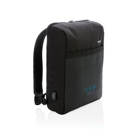 Swiss Peak 15" Anti-Diebstahl RFID & USB Rucksack schwarz bedrucken, Art.-Nr. P762.371 Swiss Peak 15" Anti-Diebstahl RFID & USB Rucksack schwarz bedrucken, Art.-Nr. P762.371