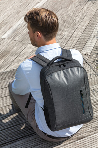 900D Laptop-Rucksack, PVC-frei schwarz bedrucken, Art.-Nr. P762.411