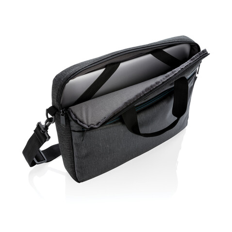900D Laptop-Tasche, PVC-frei schwarz bedrucken, Art.-Nr. P762.421
