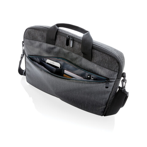 900D Laptop-Tasche, PVC-frei schwarz bedrucken, Art.-Nr. P762.421