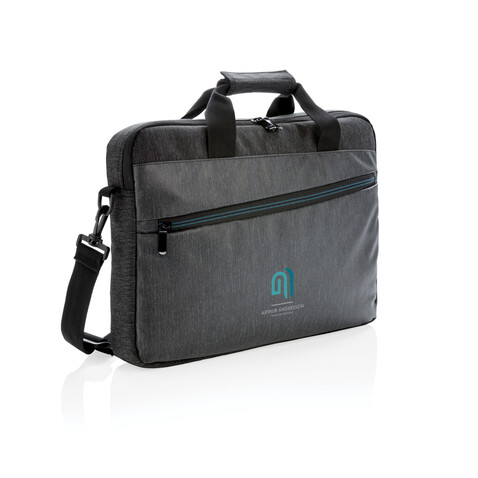 900D Laptop-Tasche, PVC-frei schwarz bedrucken, Art.-Nr. P762.421