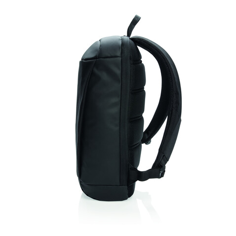 Madrid Anti-Diebstahl RFID USB Laptop-Rucksack schwarz, schwarz bedrucken, Art.-Nr. P762.511