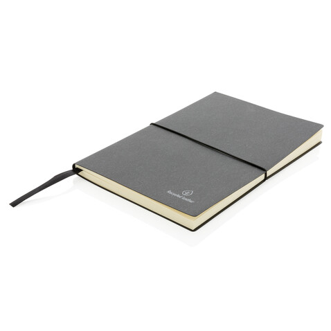 A5 Notizbuch aus GRS recyceltem Leder grau bedrucken, Art.-Nr. P772.212 A5 Notizbuch aus GRS recyceltem Leder grau bedrucken, Art.-Nr. P772.212