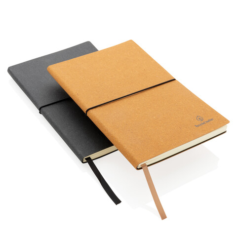 A5 Notizbuch aus GRS recyceltem Leder grau bedrucken, Art.-Nr. P772.212 A5 Notizbuch aus GRS recyceltem Leder grau bedrucken, Art.-Nr. P772.212