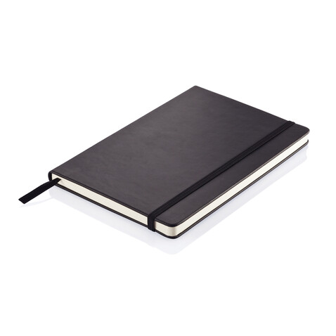 Deluxe Hardcover PU A5 Notizbuch schwarz bedrucken, Art.-Nr. P773.421 Deluxe Hardcover PU A5 Notizbuch schwarz bedrucken, Art.-Nr. P773.421