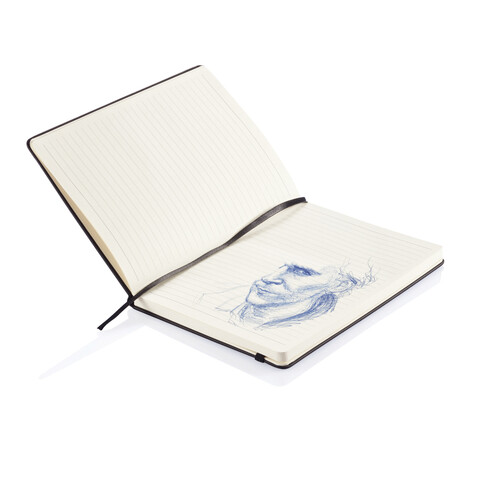 Deluxe Hardcover PU A5 Notizbuch schwarz bedrucken, Art.-Nr. P773.421 Deluxe Hardcover PU A5 Notizbuch schwarz bedrucken, Art.-Nr. P773.421