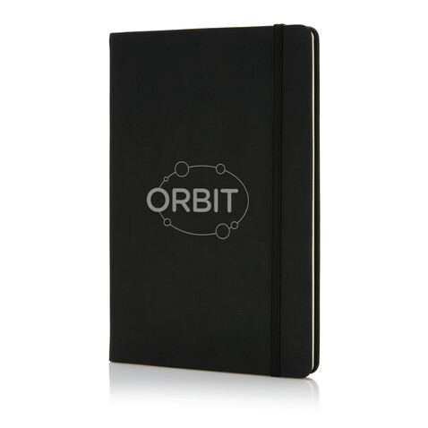 Deluxe Hardcover PU A5 Notizbuch schwarz bedrucken, Art.-Nr. P773.421 Deluxe Hardcover PU A5 Notizbuch schwarz bedrucken, Art.-Nr. P773.421