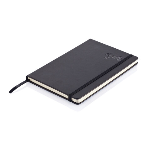Deluxe Hardcover PU A5 Notizbuch schwarz bedrucken, Art.-Nr. P773.421 Deluxe Hardcover PU A5 Notizbuch schwarz bedrucken, Art.-Nr. P773.421