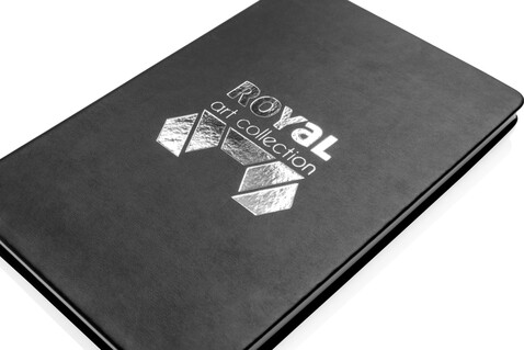 Deluxe Hardcover PU A5 Notizbuch schwarz bedrucken, Art.-Nr. P773.421 Deluxe Hardcover PU A5 Notizbuch schwarz bedrucken, Art.-Nr. P773.421