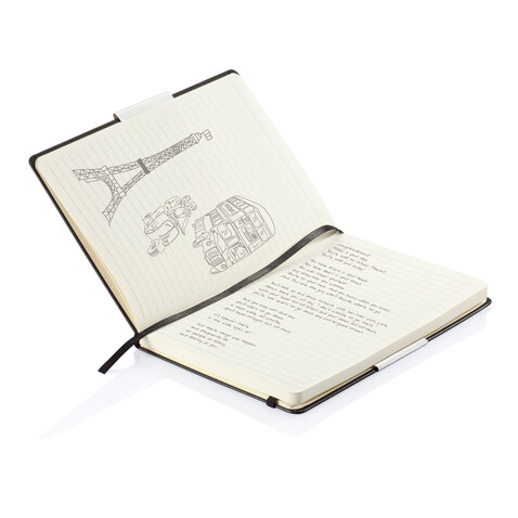 Deluxe Hardcover A5 Notizbuch schwarz bedrucken, Art.-Nr. P773.531 Deluxe Hardcover A5 Notizbuch schwarz bedrucken, Art.-Nr. P773.531