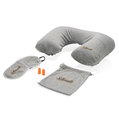 Komfort Reise-Set grau bedrucken, Art.-Nr. P786.002