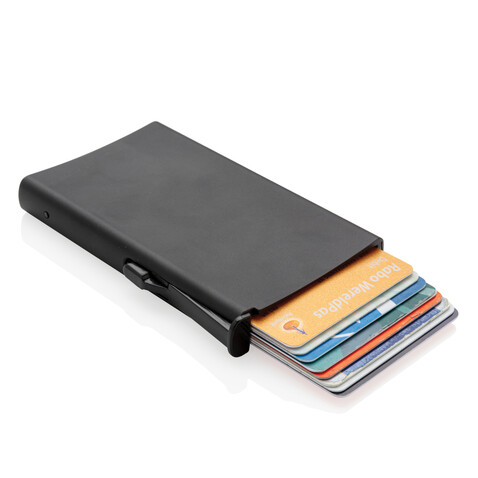 Aluminium RFID Kartenhalter schwarz bedrucken, Art.-Nr. P820.041