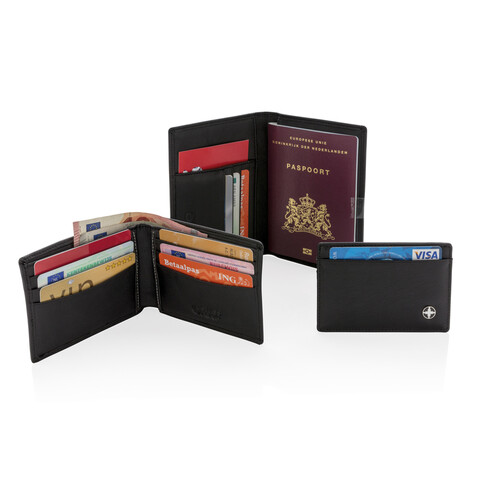 RFID Anti-Skimming Ausweismappe schwarz bedrucken, Art.-Nr. P820.430
