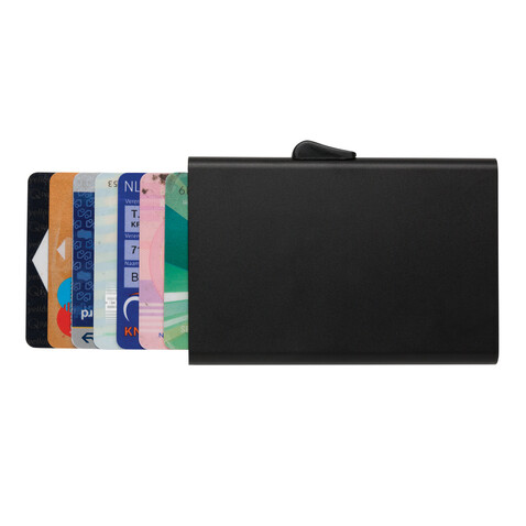 C-Secure Aluminium RFID Kartenhalter schwarz bedrucken, Art.-Nr. P820.491