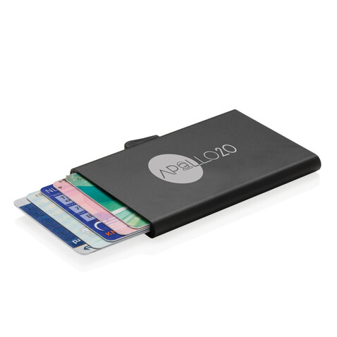 C-Secure Aluminium RFID Kartenhalter schwarz bedrucken, Art.-Nr. P820.491