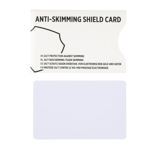 RFID Anti-Skimming-Karte mit aktivem Störchip weiß bedrucken, Art.-Nr. P820.523