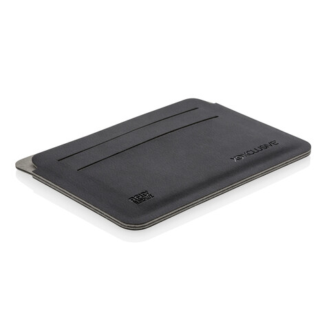 Quebec RFID Kartenhalter schwarz, grau bedrucken, Art.-Nr. P820.671