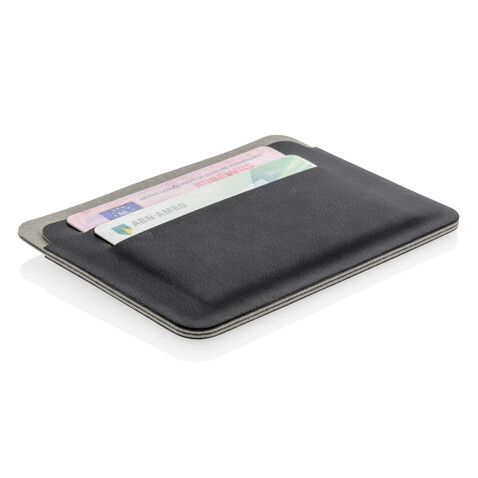Quebec RFID Kartenhalter schwarz, grau bedrucken, Art.-Nr. P820.671