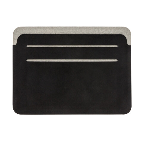 Quebec RFID Kartenhalter schwarz, grau bedrucken, Art.-Nr. P820.671