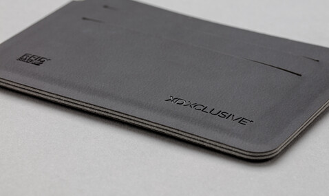 Quebec RFID Kartenhalter schwarz, grau bedrucken, Art.-Nr. P820.671