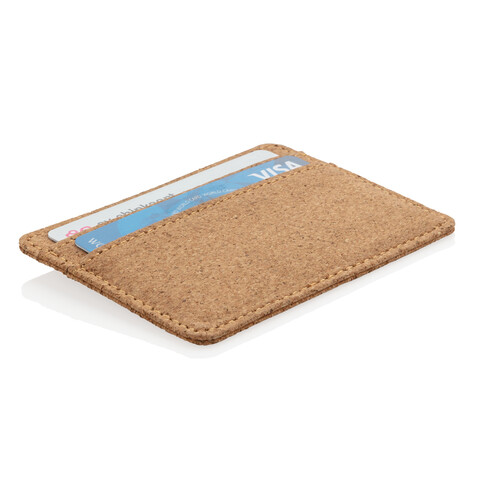 Kork RFID Slim-Wallet braun bedrucken, Art.-Nr. P820.879