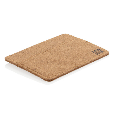 Kork RFID Slim-Wallet braun bedrucken, Art.-Nr. P820.879