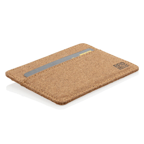 Kork RFID Slim-Wallet braun bedrucken, Art.-Nr. P820.879