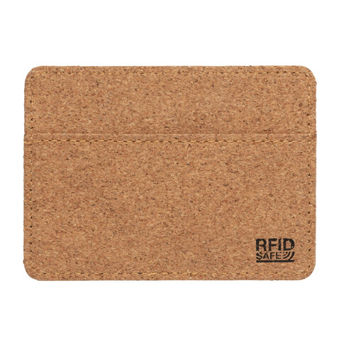 Kork RFID Slim-Wallet braun bedrucken, Art.-Nr. P820.879