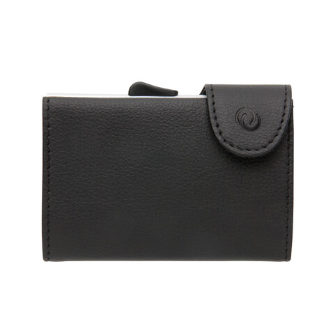 C-Secure RFID Kartenhalter und Geldbörse schwarz, silber bedrucken, Art.-Nr. P850.511