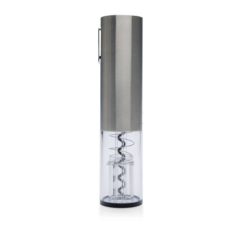 Elektronischer Weinöffner - USB aufladbar grau bedrucken, Art.-Nr. P911.392